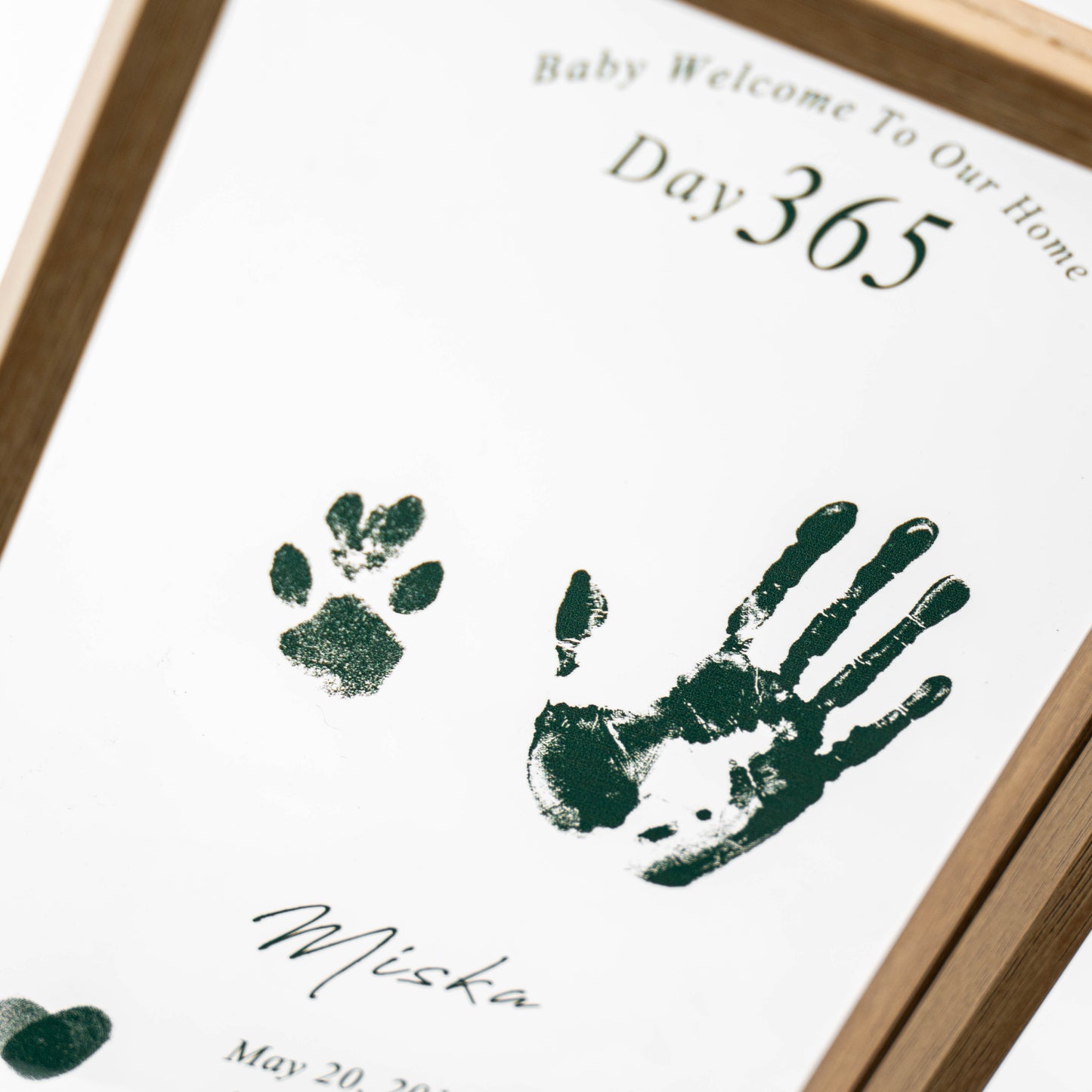 Glamore Selection Personalized Fingerprint Frame For Keepsake Memorial Newborn Kid Wedding
