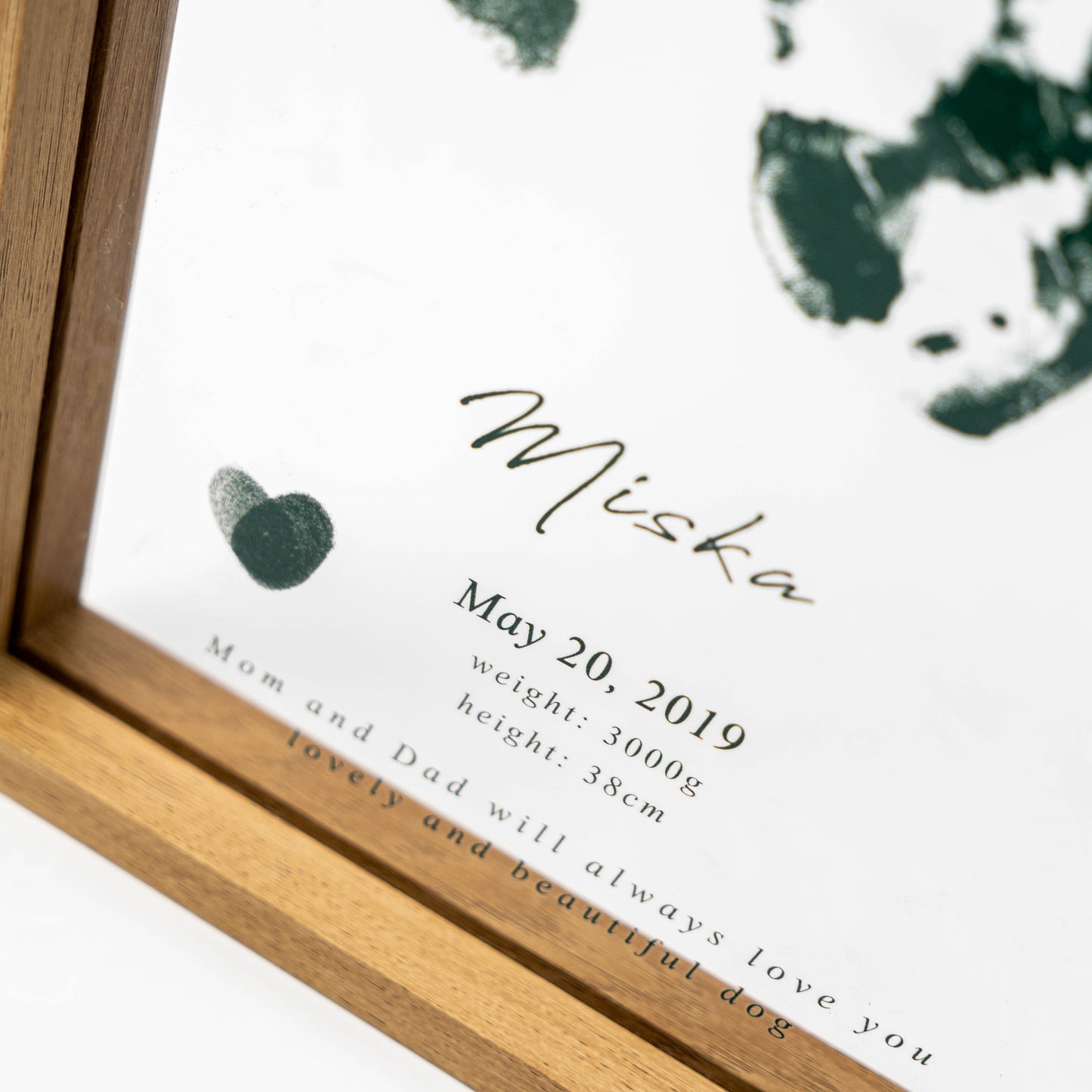 Glamore Selection Personalized Fingerprint Frame For Keepsake Memorial Newborn Kid Wedding