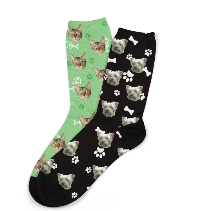 Custom Pet Socks, Dog Socks, Pup Socks, Dog Lover Gift, Cat Socks, Personalized Gift, Photo Socks