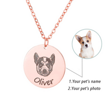 Load image into Gallery viewer, Personalized Gift for Women Pet Necklace Handmade Pet Portrait Necklace Dog Memorial Jewelry Custom Cat Dog Unique Gift for Her Dog Mom
