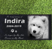 Charger l&#39;image dans la galerie, Memorial Tombstone Marble can engrave photos Pet Keepsake Gravestone Tomb Dog Cat For Paw Print Animal

