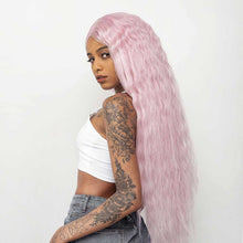 Load image into Gallery viewer, LadyGaga Pink Deep Wave 26 duim Wig Cosplay Party Sintetiese hare
