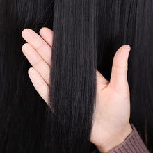 Carregar imagem no visualizador da galeria, Peruca longa reta com franja cabelo sintético AISI para mulheres para uso diário
