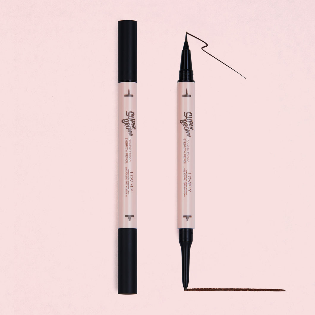 Lápis de sobrancelha de duas pontas, cosméticos duradouros